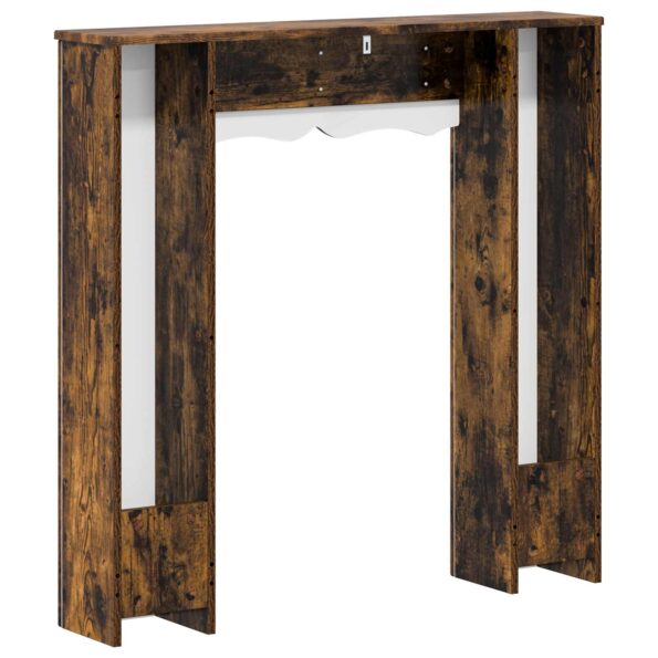 vidaXL Rám krbu Dymový dub 102 x 20 x 102 cm Kompozitné drevo – Obrázok 6