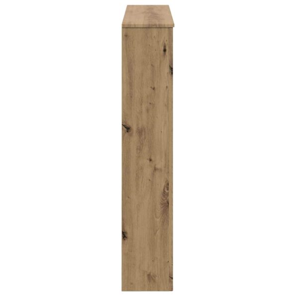vidaXL Rám krbu Dub artisan 102 x 20 x 102 cm Kompozitné drevo – Obrázok 5