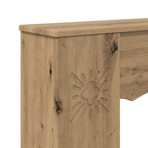vidaXL Rám krbu Dub artisan 102 x 20 x 102 cm Kompozitné drevo – Obrázok 7