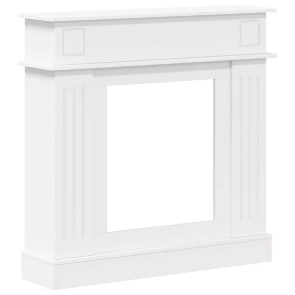 vidaXL Rám krbu Biela 102 x 26 x 100 cm Kompozitné drevo – Obrázok 2