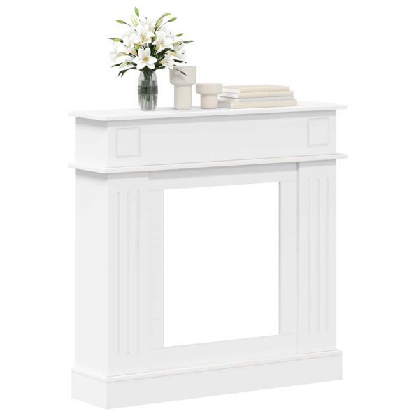 vidaXL Rám krbu Biela 102 x 26 x 100 cm Kompozitné drevo – Obrázok 3