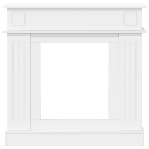 vidaXL Rám krbu Biela 102 x 26 x 100 cm Kompozitné drevo – Obrázok 4