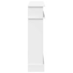 vidaXL Rám krbu Biela 102 x 26 x 100 cm Kompozitné drevo – Obrázok 5