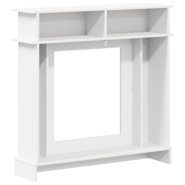 vidaXL Rám krbu Biela 102 x 26 x 100 cm Kompozitné drevo – Obrázok 6