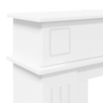 vidaXL Rám krbu Biela 102 x 26 x 100 cm Kompozitné drevo – Obrázok 7