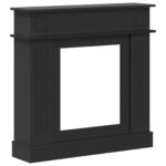 vidaXL Rám krbu Čierna 102 x 26 x 100 cm Kompozitné drevo – Obrázok 2