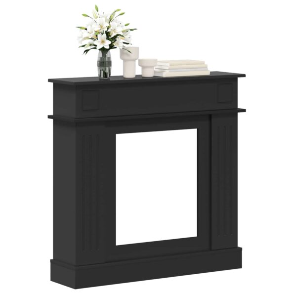 vidaXL Rám krbu Čierna 102 x 26 x 100 cm Kompozitné drevo – Obrázok 3