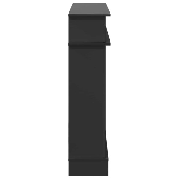 vidaXL Rám krbu Čierna 102 x 26 x 100 cm Kompozitné drevo – Obrázok 5