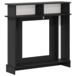 vidaXL Rám krbu Čierna 102 x 26 x 100 cm Kompozitné drevo – Obrázok 6