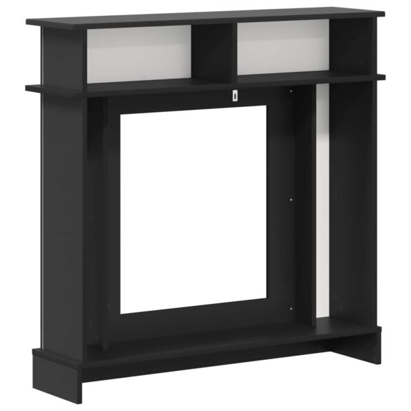 vidaXL Rám krbu Čierna 102 x 26 x 100 cm Kompozitné drevo – Obrázok 6