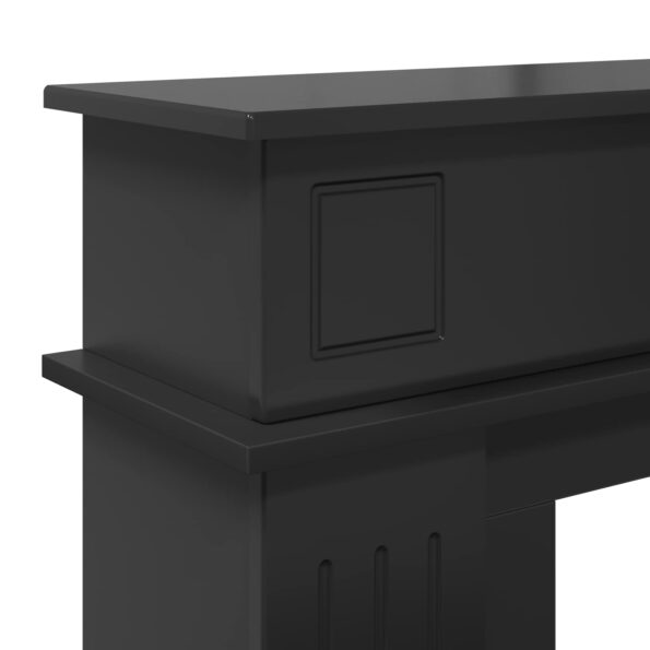 vidaXL Rám krbu Čierna 102 x 26 x 100 cm Kompozitné drevo – Obrázok 7