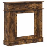 vidaXL Rám krbu Dymový dub 102 x 26 x 100 cm Kompozitné drevo – Obrázok 2