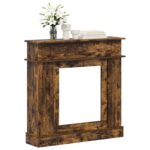 vidaXL Rám krbu Dymový dub 102 x 26 x 100 cm Kompozitné drevo – Obrázok 3