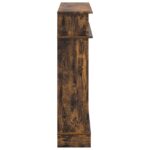 vidaXL Rám krbu Dymový dub 102 x 26 x 100 cm Kompozitné drevo – Obrázok 5