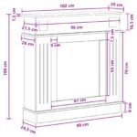 vidaXL Rám krbu Dymový dub 102 x 26 x 100 cm Kompozitné drevo – Obrázok 9
