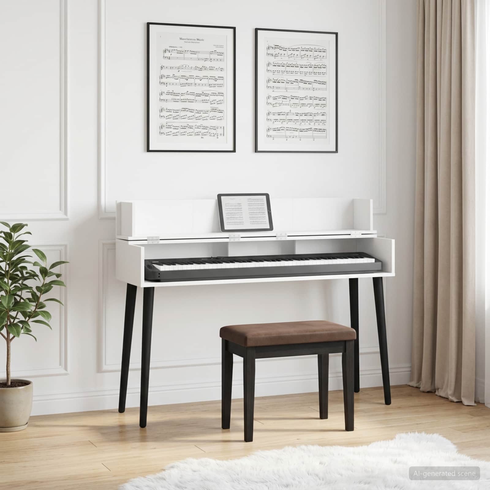 8006668_1.jpg vidaXL Štúdiový stôl Biela 152 x 40 x 19,5 cm Kompozitné drevo – Obrázok 1