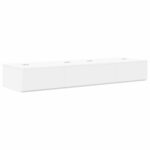 vidaXL Štúdiový stôl Biela 152 x 40 x 19,5 cm Kompozitné drevo – Obrázok 2