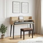vidaXL Štúdiový stôl Dub sonoma 152 x 40 x 19,5 cm Kompozitné drevo