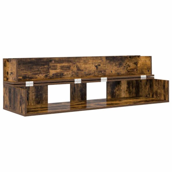 vidaXL Štúdiový stôl Dymový dub 152 x 40 x 19,5 cm Kompozitné drevo – Obrázok 4