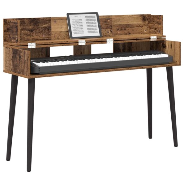 vidaXL Štúdiový stôl Staré drevo 152 x 40 x 19,5 cm Kompozitné drevo – Obrázok 3