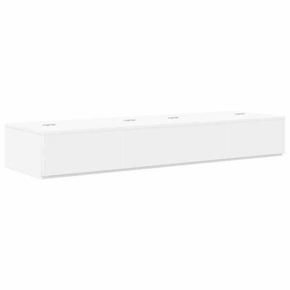 vidaXL Štúdiový stôl Biela 130 x 40 x 19,5 cm Kompozitné drevo – Obrázok 2
