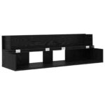vidaXL Štúdiový stôl Čierny dub 130 x 40 x 19,5 cm Kompozitné drevo – Obrázok 4