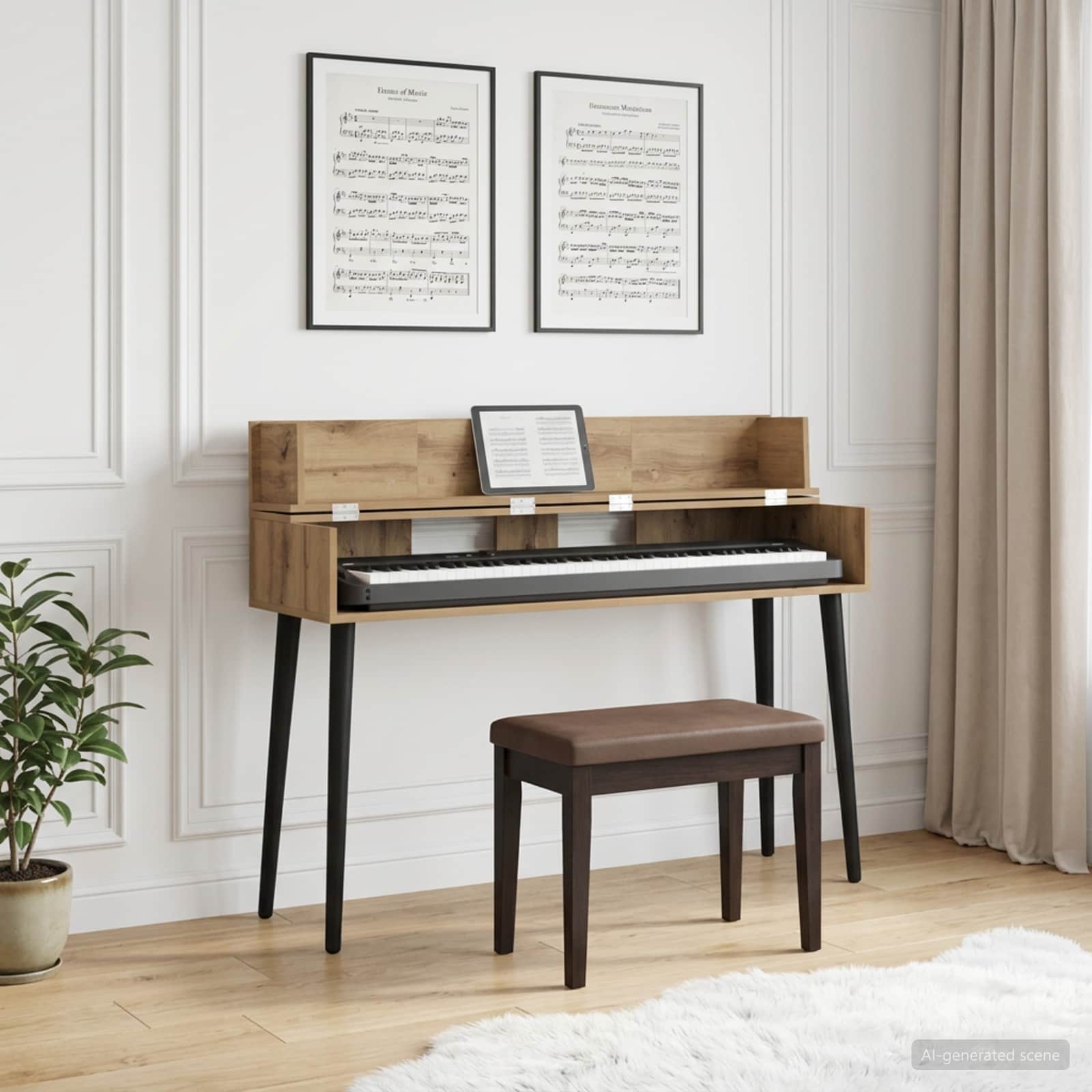 8006683_1.jpg vidaXL Štúdiový stôl Dub artisan 130 x 40 x 19,5 cm Kompozitné drevo – Obrázok 1