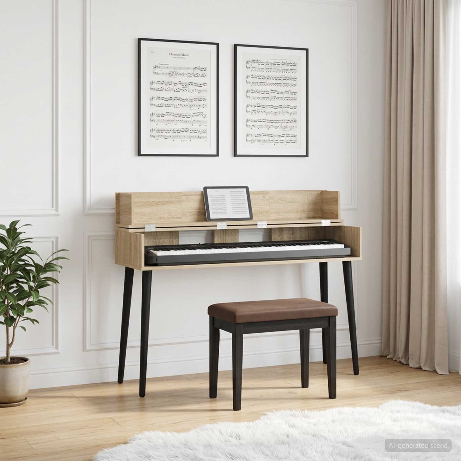 8006686_1.jpg vidaXL Štúdiový stôl Dub sonoma 110 x 40 x 19,5 cm Kompozitné drevo – Obrázok 1