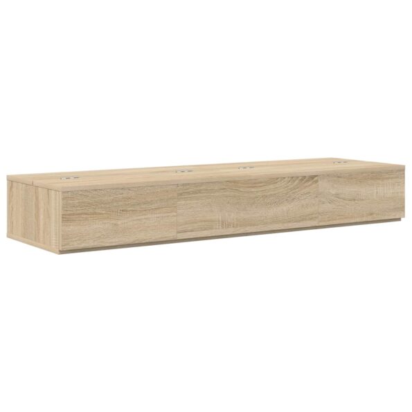 vidaXL Štúdiový stôl Dub sonoma 110 x 40 x 19,5 cm Kompozitné drevo – Obrázok 2