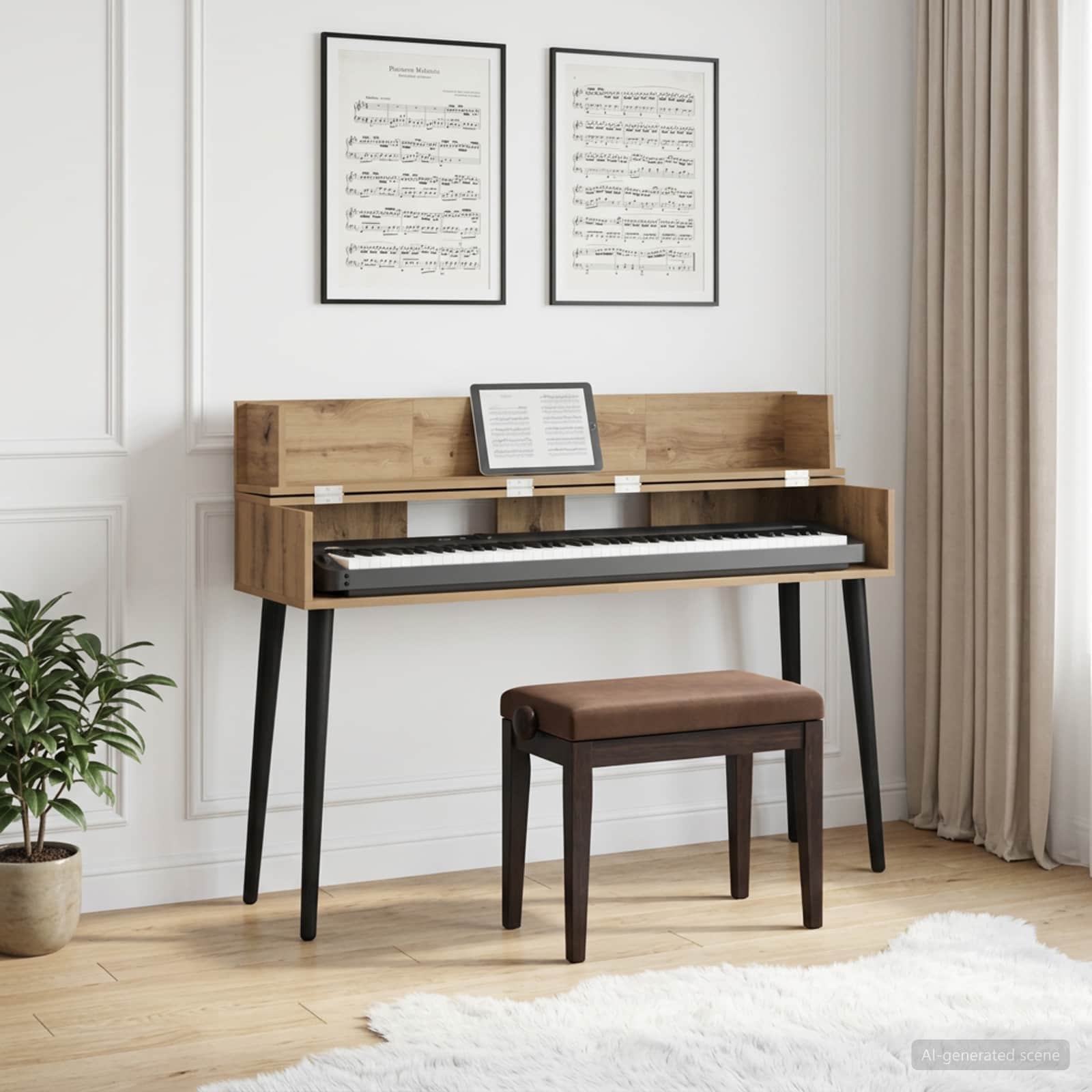 8006691_1.jpg vidaXL Štúdiový stôl Dub artisan 110 x 40 x 19,5 cm Kompozitné drevo – Obrázok 1