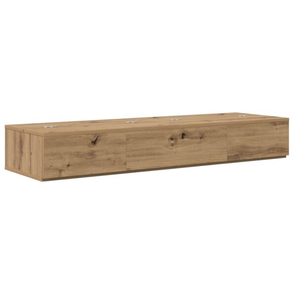 vidaXL Štúdiový stôl Dub artisan 110 x 40 x 19,5 cm Kompozitné drevo – Obrázok 2