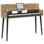 vidaXL Štúdiový stôl Dub artisan 110 x 40 x 19,5 cm Kompozitné drevo – Obrázok 3