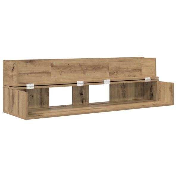 vidaXL Štúdiový stôl Dub artisan 110 x 40 x 19,5 cm Kompozitné drevo – Obrázok 4