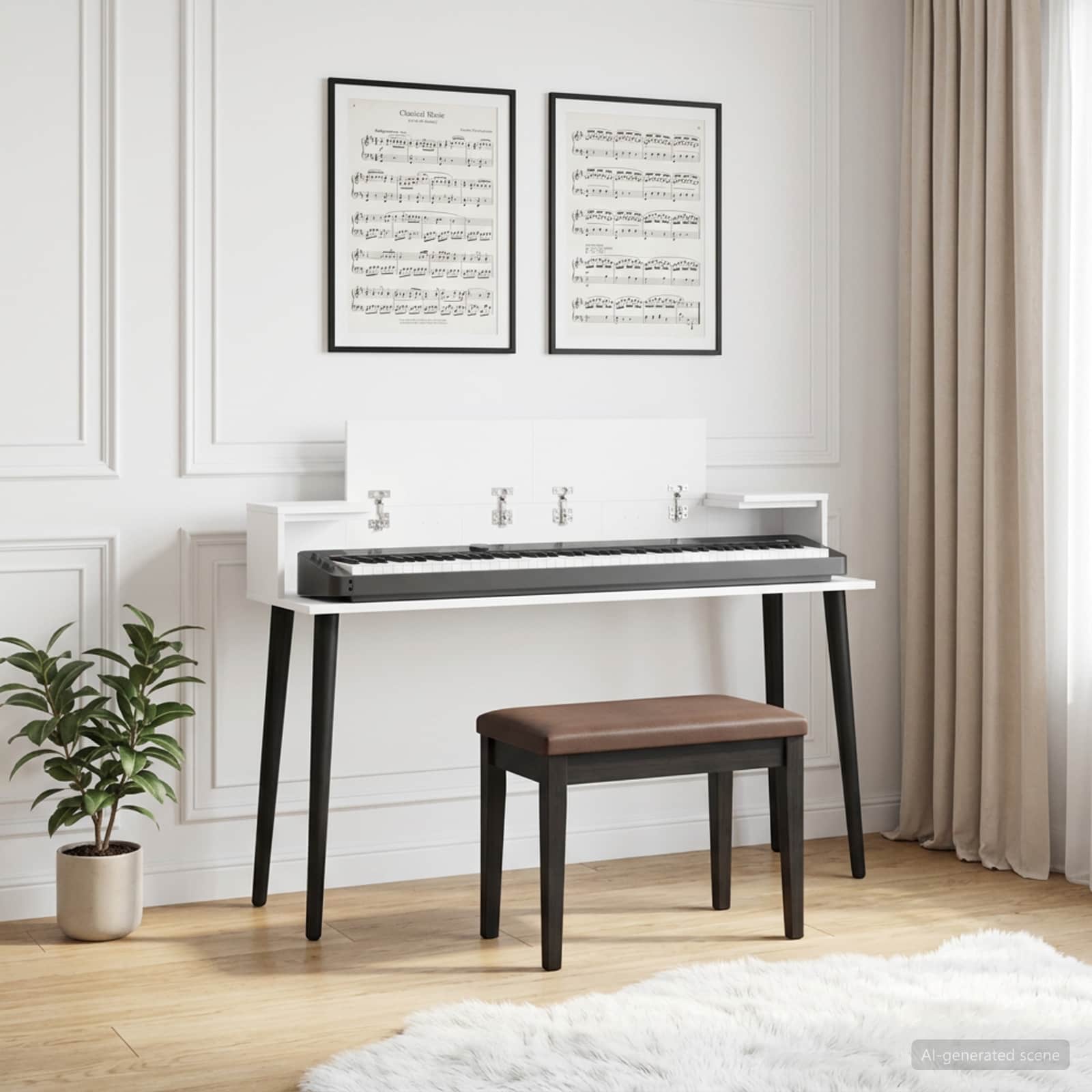 8006692_1.jpg vidaXL Štúdiový stôl Biela 152 x 36 x 19,5 cm Kompozitné drevo – Obrázok 1