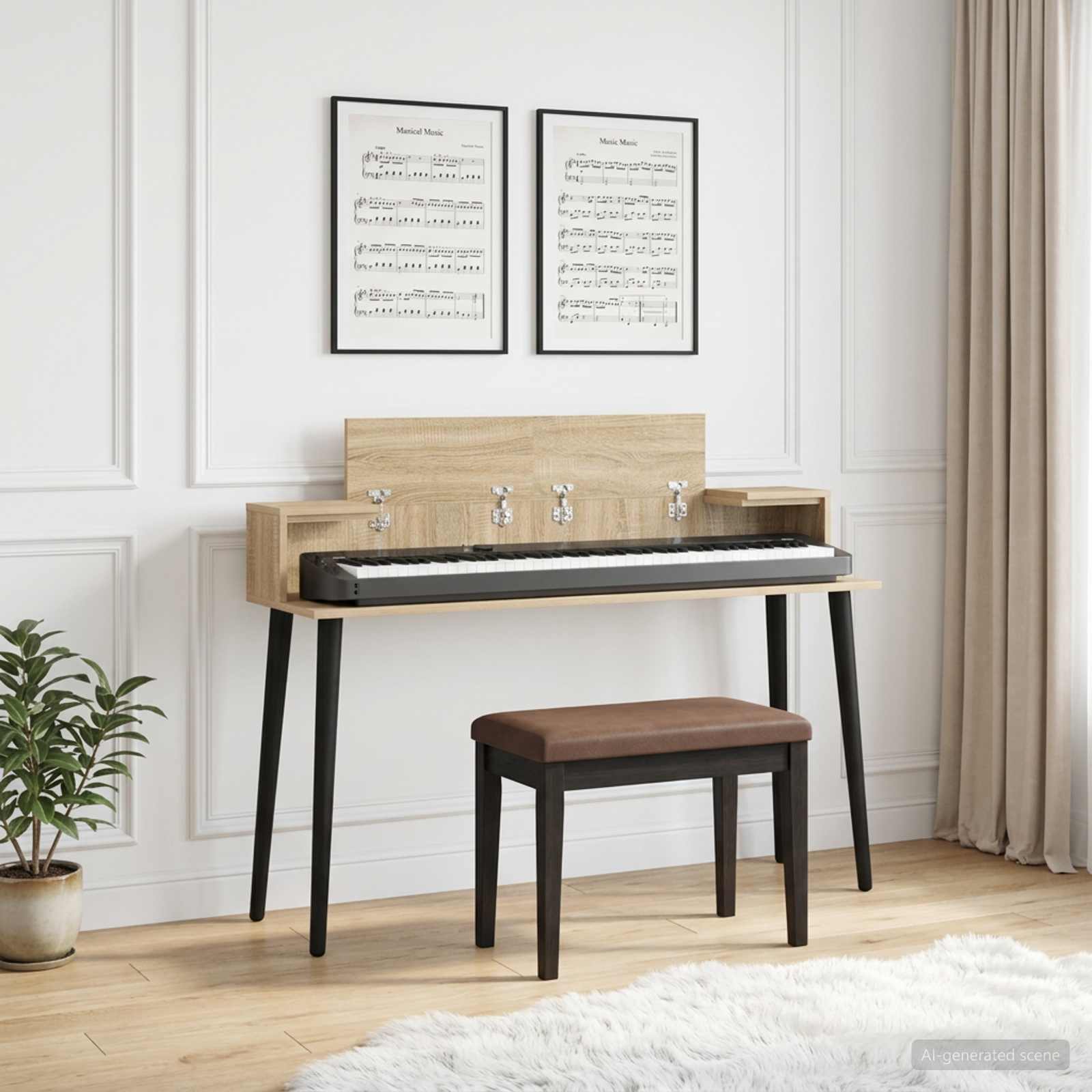 8006694_1.jpg vidaXL Štúdiový stôl Dub sonoma 152 x 36 x 19,5 cm Kompozitné drevo – Obrázok 1