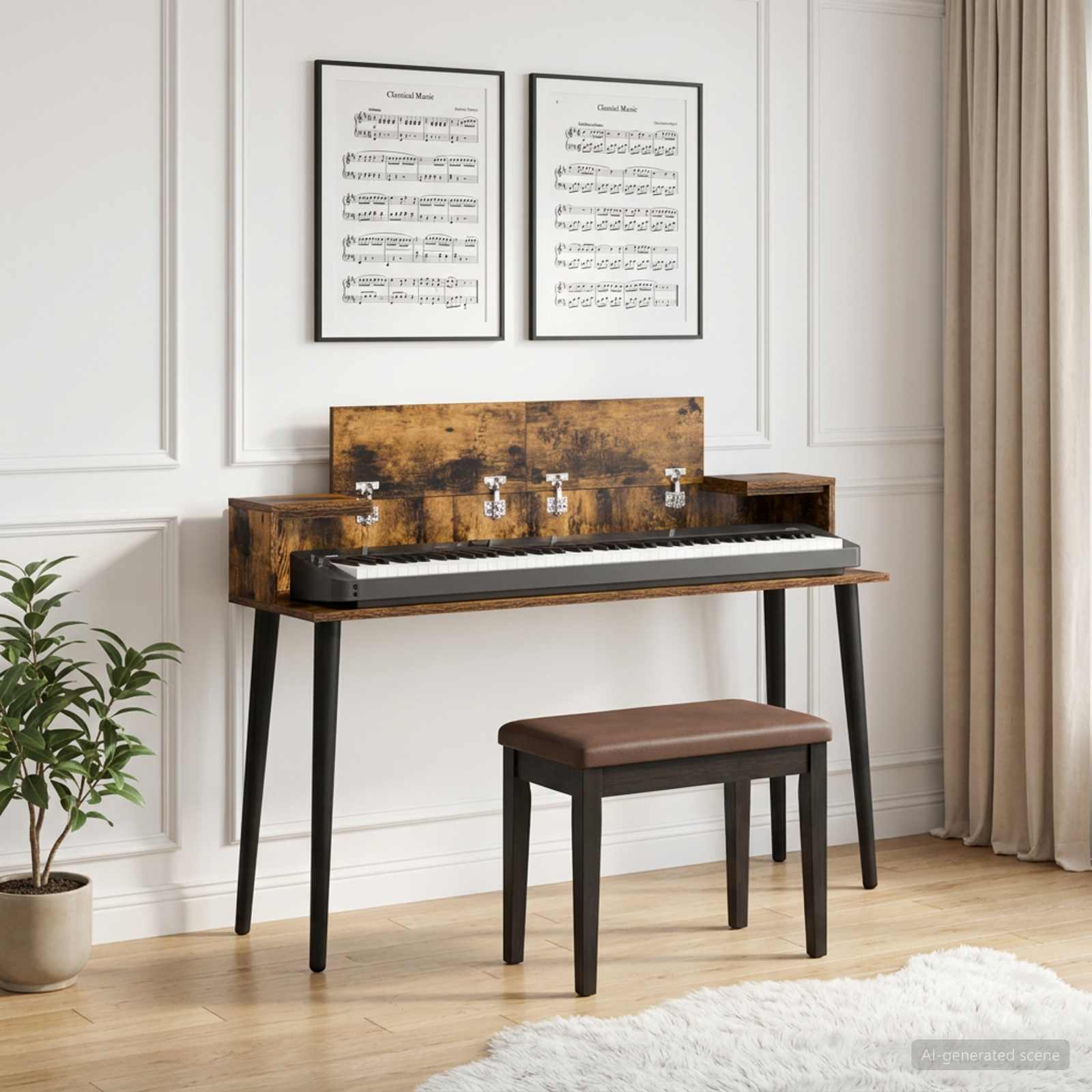 8006696_1.jpg vidaXL Štúdiový stôl Dymový dub 152 x 36 x 19,5 cm Kompozitné drevo – Obrázok 1