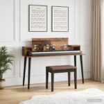 vidaXL Štúdiový stôl Staré drevo 152 x 36 x 19,5 cm Kompozitné drevo