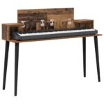 vidaXL Štúdiový stôl Staré drevo 152 x 36 x 19,5 cm Kompozitné drevo – Obrázok 3