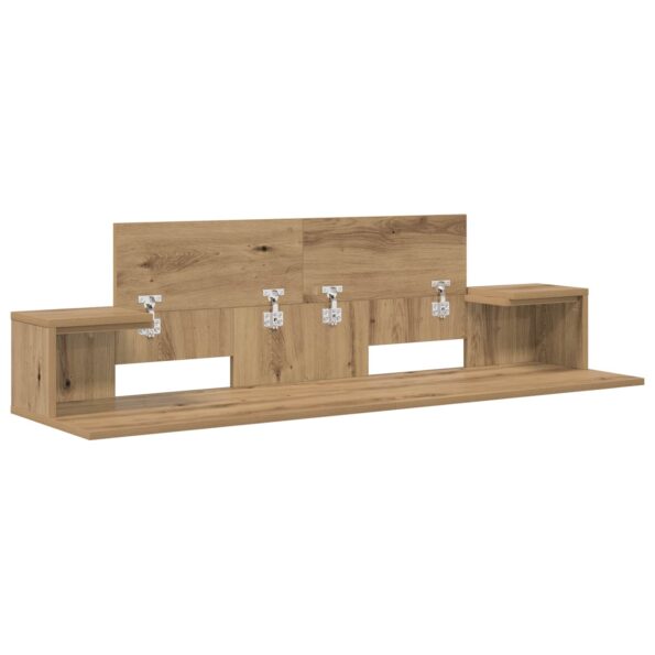 vidaXL Štúdiový stôl Dub artisan 152 x 36 x 19,5 cm Kompozitné drevo – Obrázok 4