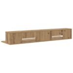 vidaXL Štúdiový stôl Dub artisan 152 x 36 x 19,5 cm Kompozitné drevo – Obrázok 7