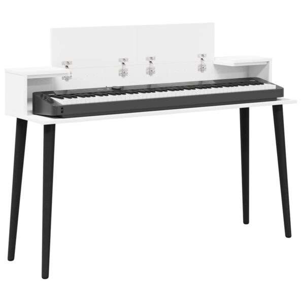 vidaXL Štúdiový stôl Biela 130 x 36 x 19,5 cm Kompozitné drevo – Obrázok 3