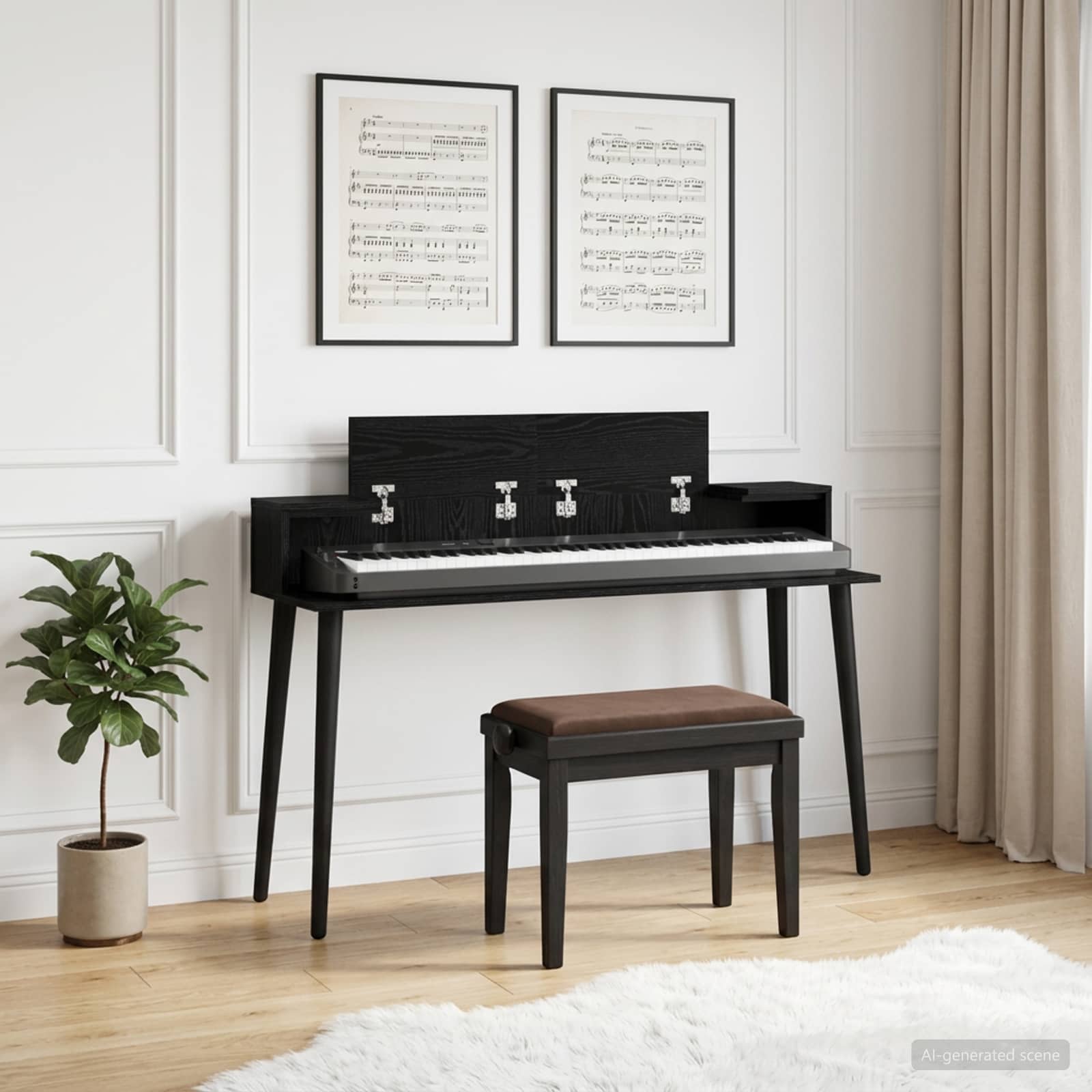 8006701_1.jpg vidaXL Štúdiový stôl Čierny dub 130 x 36 x 19,5 cm Kompozitné drevo – Obrázok 1