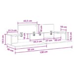 vidaXL Štúdiový stôl Dymový dub 130 x 36 x 19,5 cm Kompozitné drevo – Obrázok 11