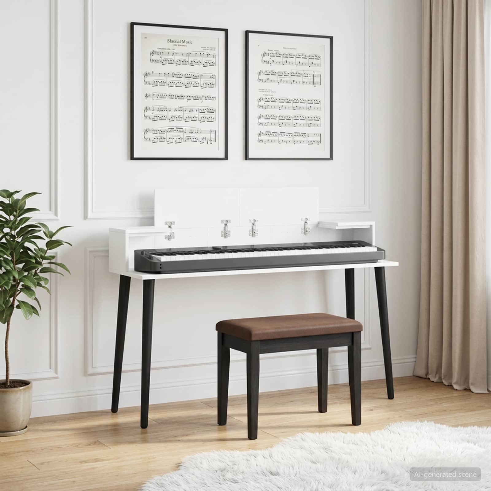 8006708_1.jpg vidaXL Štúdiový stôl Biela 110 x 36 x 19,5 cm Kompozitné drevo – Obrázok 1