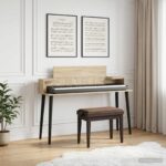 vidaXL Štúdiový stôl Sonoma 110 x 36 x 19,5 cm Kompozitné drevo