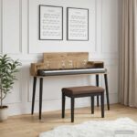 vidaXL Štúdiový stôl Dub artisan 110 x 36 x 19,5 cm Kompozitné drevo