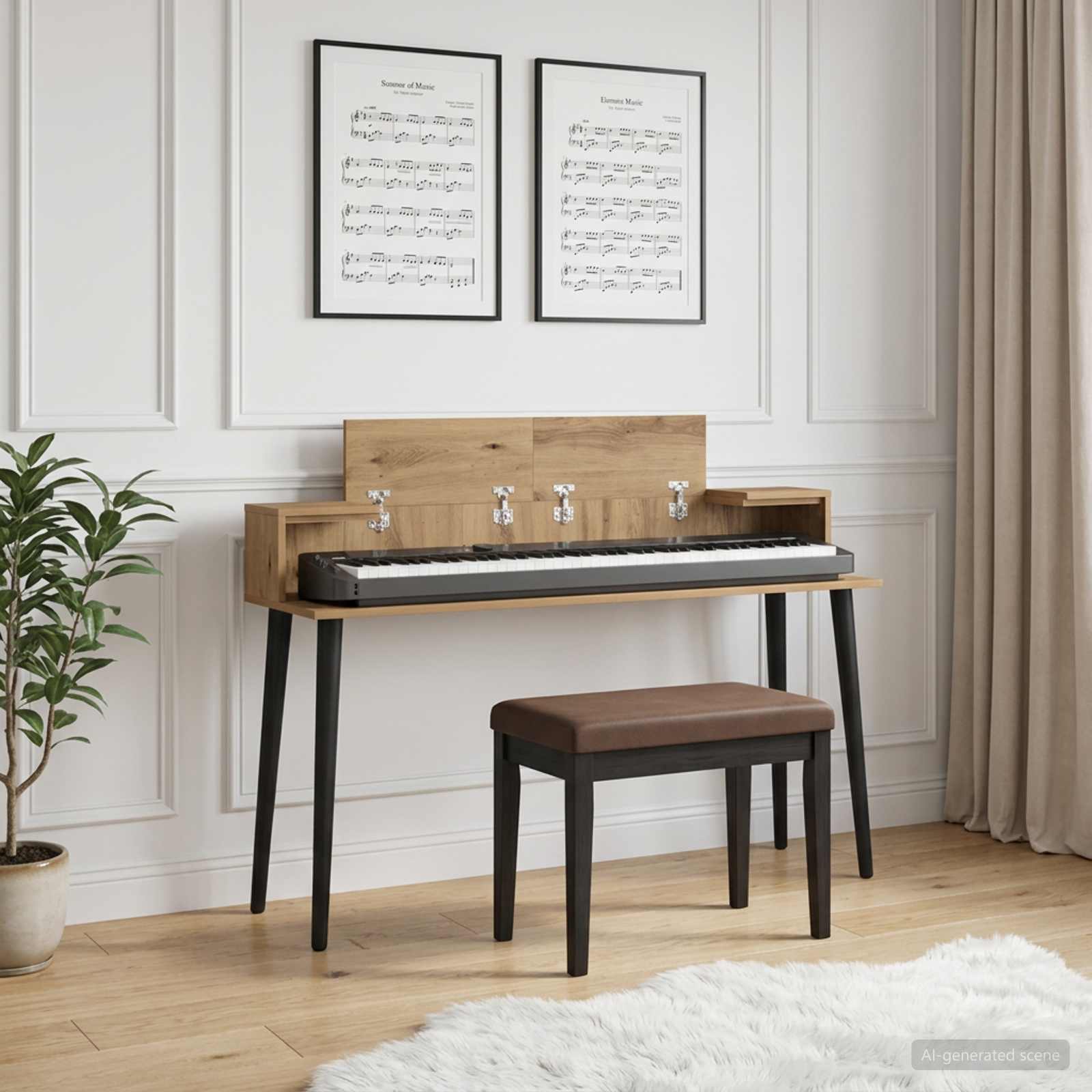 8006715_1.jpg vidaXL Štúdiový stôl Dub artisan 110 x 36 x 19,5 cm Kompozitné drevo – Obrázok 1