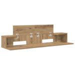 vidaXL Štúdiový stôl Dub artisan 110 x 36 x 19,5 cm Kompozitné drevo – Obrázok 4