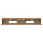 vidaXL Štúdiový stôl Dub artisan 110 x 36 x 19,5 cm Kompozitné drevo – Obrázok 5