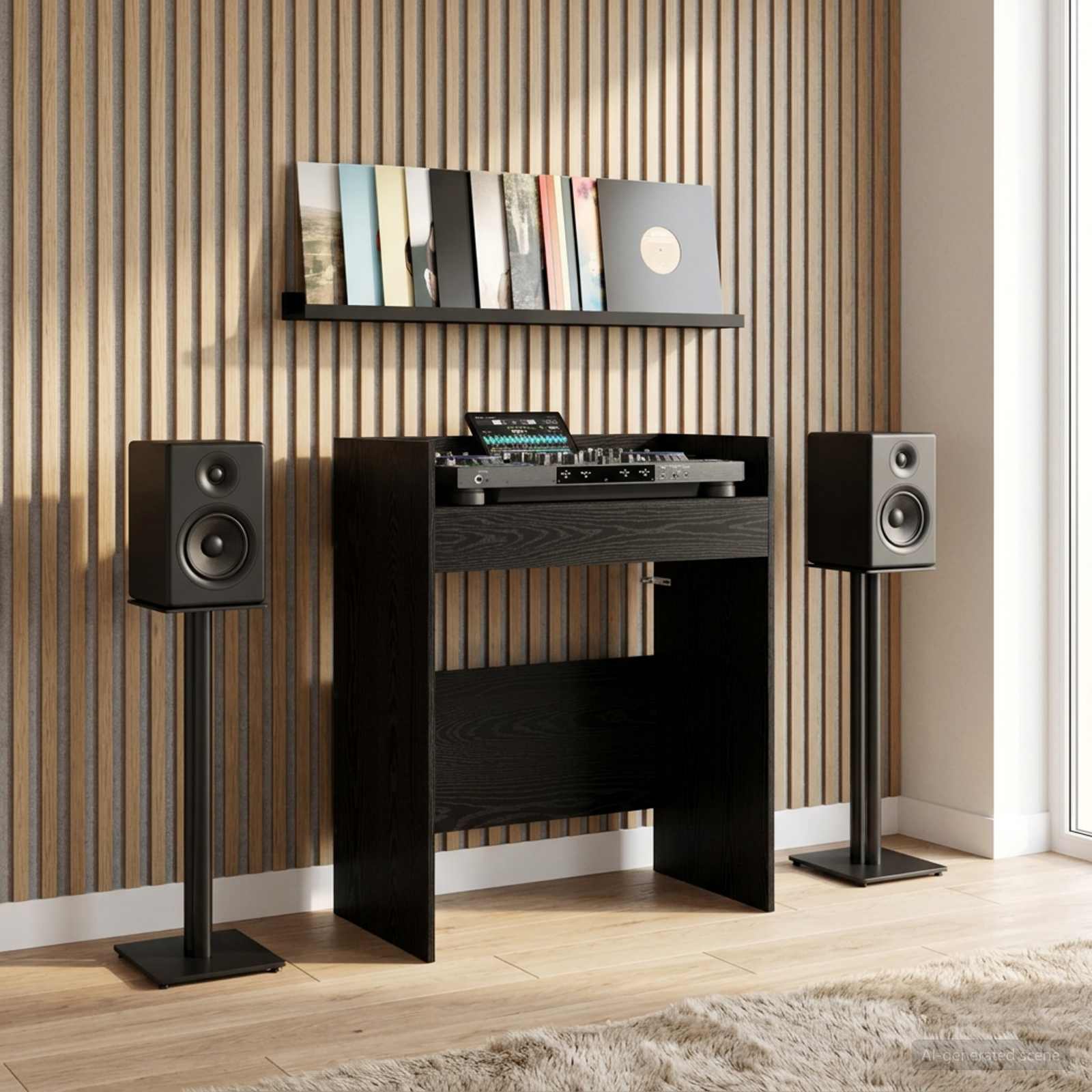 8006749_1.jpg vidaXL DJ stôl Čierny dub 82 x 45 x 102 cm Kompozitné drevo – Obrázok 1